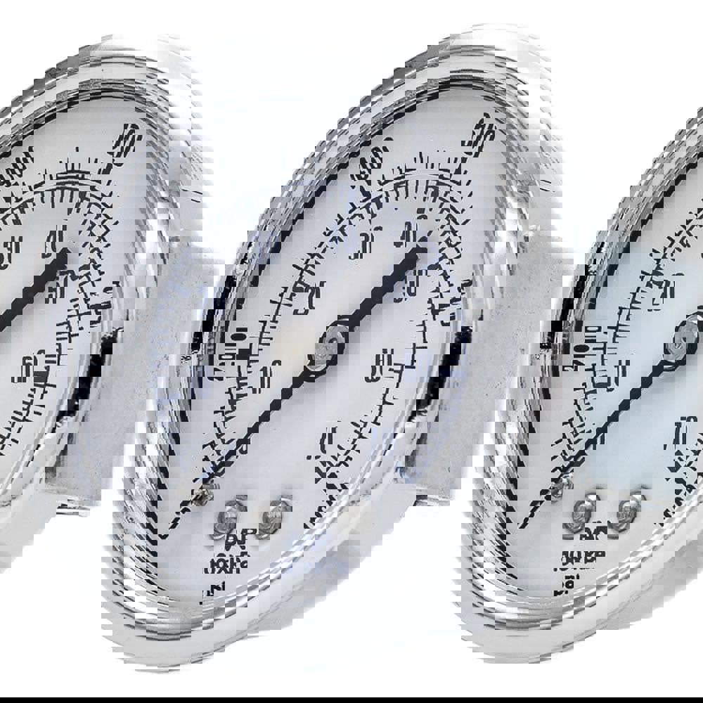 Pressure Gauges; Gauge Type: Utility Gauge ; Scale Type: Dual ; Accuracy (%): 3-2-3% ; Dial Type: Analog ; Thread Type: NPT ; Bourdon Tube Material: Bronze