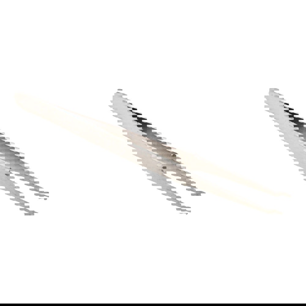 Precision Tweezer: 2AD-SS, Stainless Steel, Flat Tip & Thin Tapered Edge, Round Tip, 4-3/4