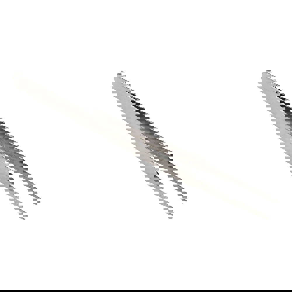 Precision Tweezer: 2A-SS, Stainless Steel, Flat Tip with Tapered Edge, Round Tip, 4-3/4