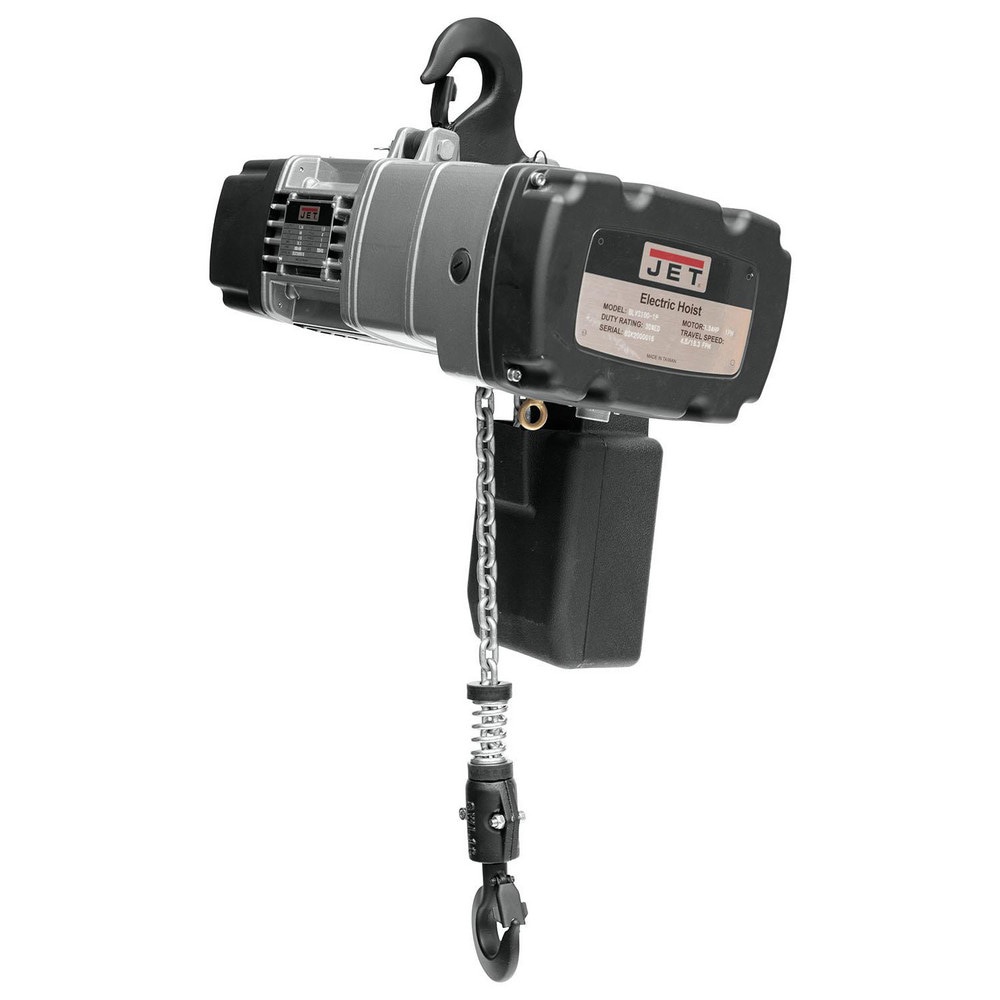 Electric Hoists; Load Capacity (Tons): 1 ; Controller: Pendant ; Brake Type: Load ; Voltage: 110V ; Lifting Speed: 4 ; Motor Horsepower: 1.33