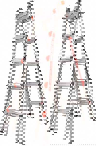 18-Step Aluminum Step Ladder: Type IAA, 19' High