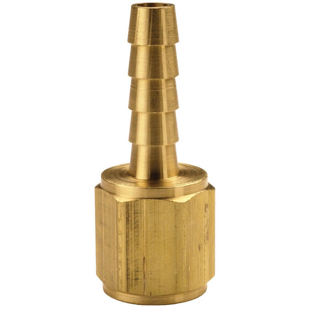 Barbed Hose Fittings; Fitting Type: Hose Barb Insert ; Material: Brass ; Thread Standard: NPTF ; Thread Size: 1/4 ; End Connection: Hose Barb x Female NPT ; Hose Inside Diameter (Inch): 1/4