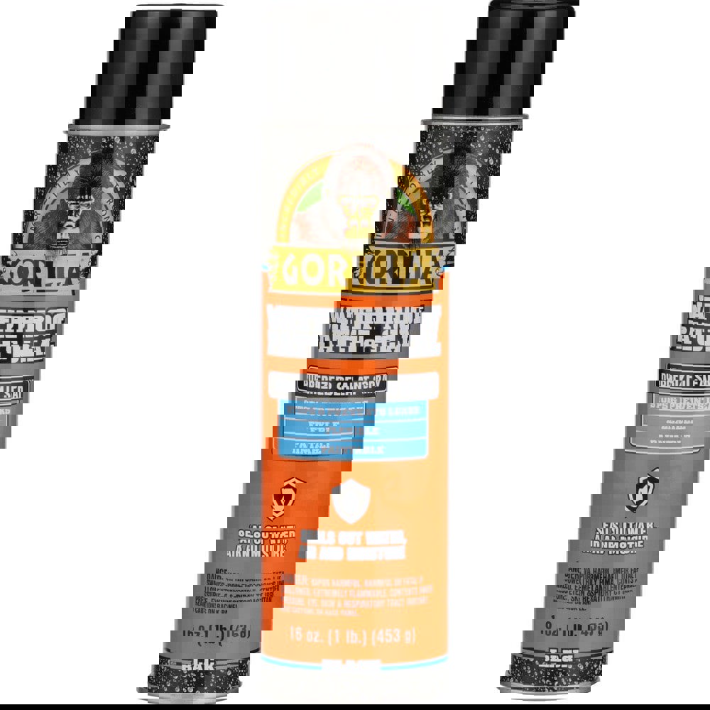 Caulk & Sealants; Chemical Type: Rubber ; Container Size: 16 fl oz ; Container Type: Aerosol ; Color: Black ; Application: Roofs, Gutters, Skylights, Flashing, Chimneys (Exterior Use Only), PVC Pipe Joints, Windows, RVs, DIY Projects & More