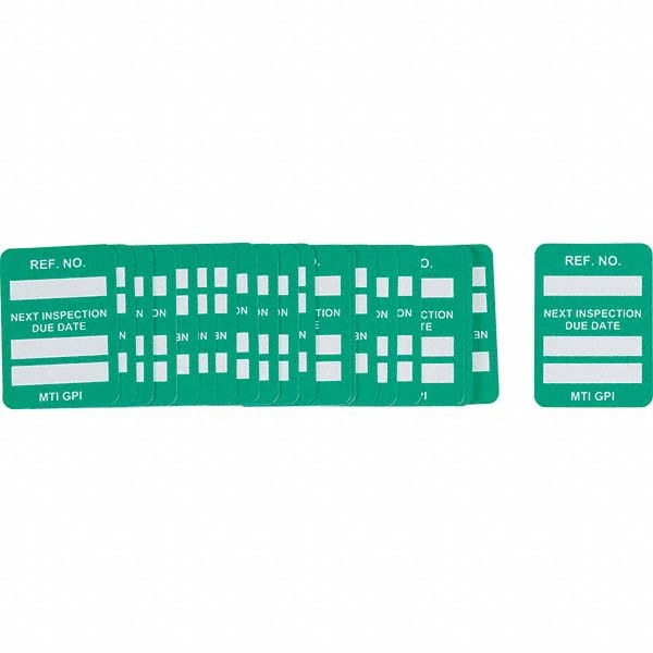 Inspection Tag: Rectangle, Plastic, 
