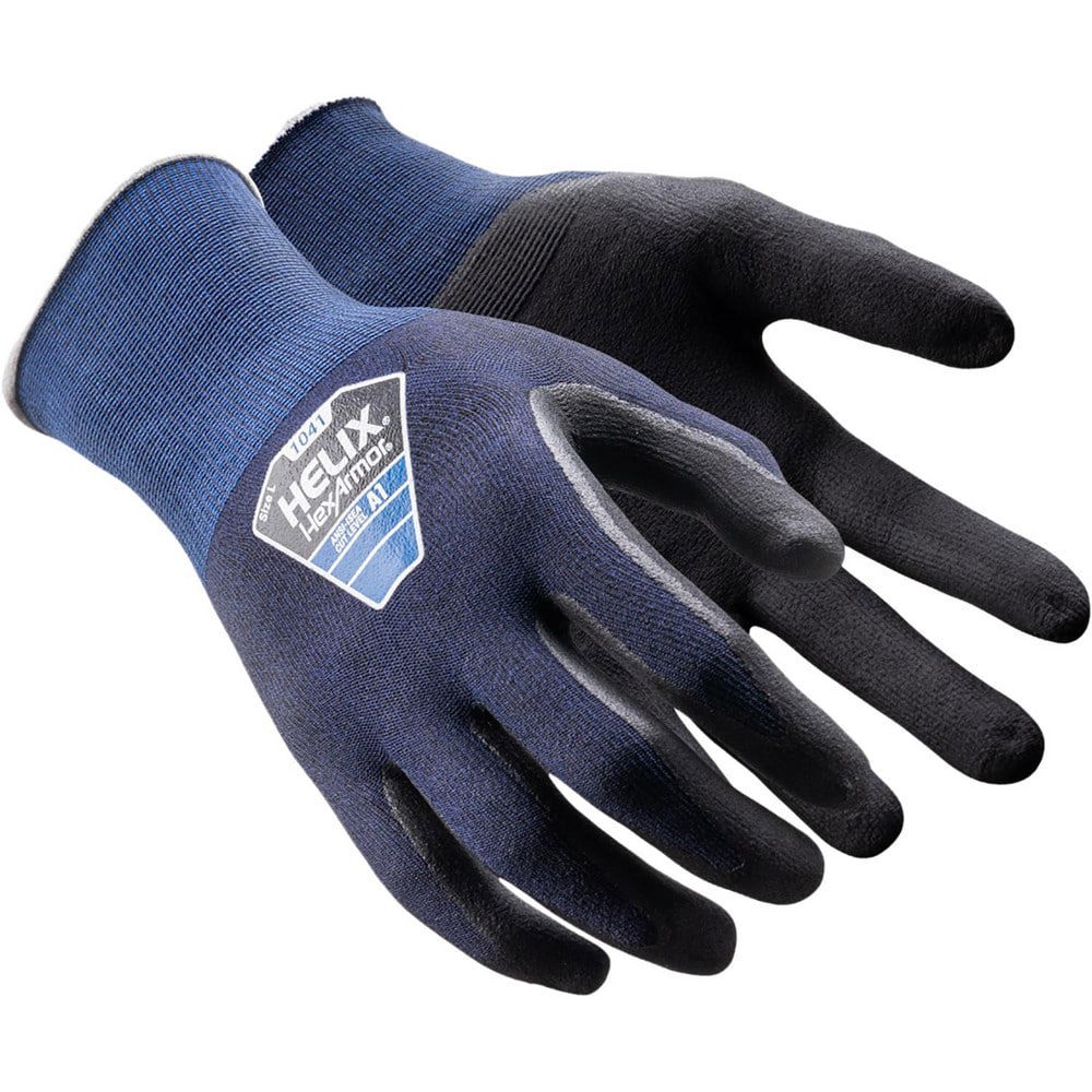 Cut & Puncture Resistant Gloves; Style: Knit ; Coating Material: Nitrile ; Coating Coverage: Palm & Fingertips ; Glove Type: Cut, Puncture & Abrasion-Resistant ; ANSI/ISEA Cut Resistance Level: A1 ; Primary Material: Nylon