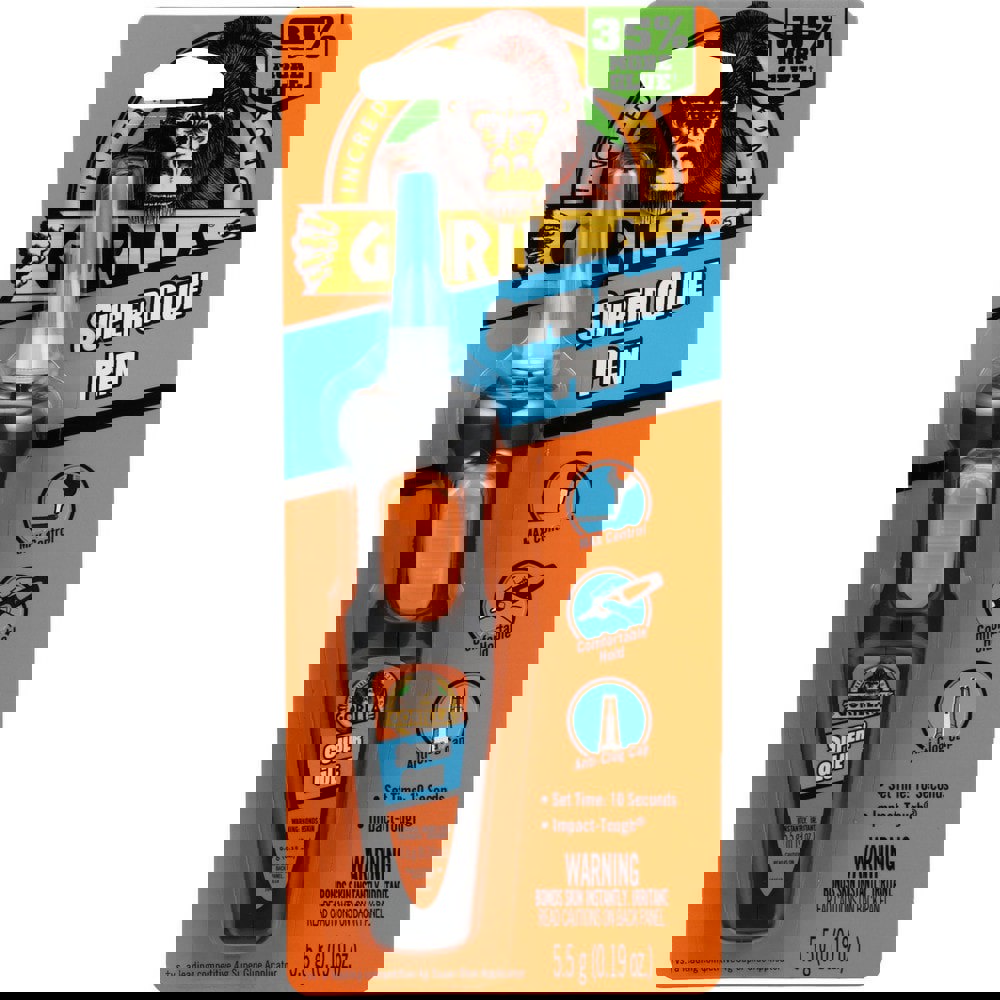 Glue; Glue Type: Super Glue ; Container Size: 5.5 g ; Container Type: Pen ; Working Time: Instant ; Color: Clear ; Full Cure Time (Hours): 24.00