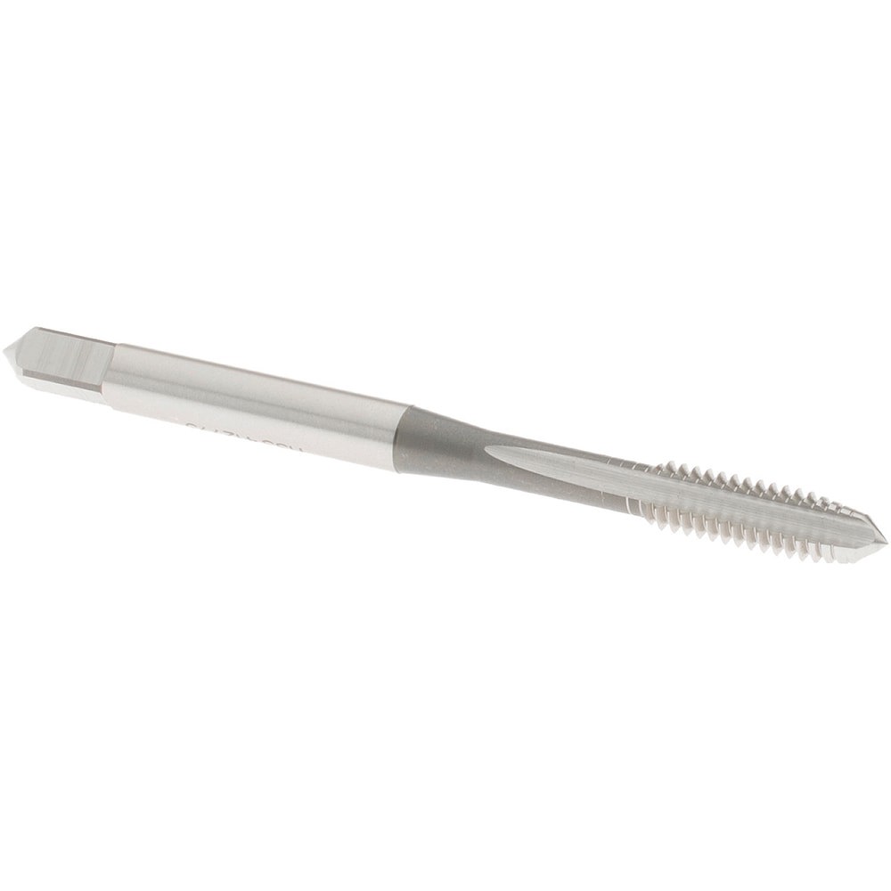 Straight Flute Tap: #8-32 UNC, 3 Flute, Plug Chamfer, 3B Class of Fit, High-Speed Steel, Bright/Uncoated Finish