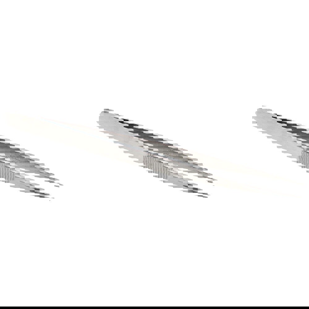 Precision Tweezer: OOD-SS, Stainless Steel, Very Strong with Serrated Body & Heavy Tip, 4-3/4