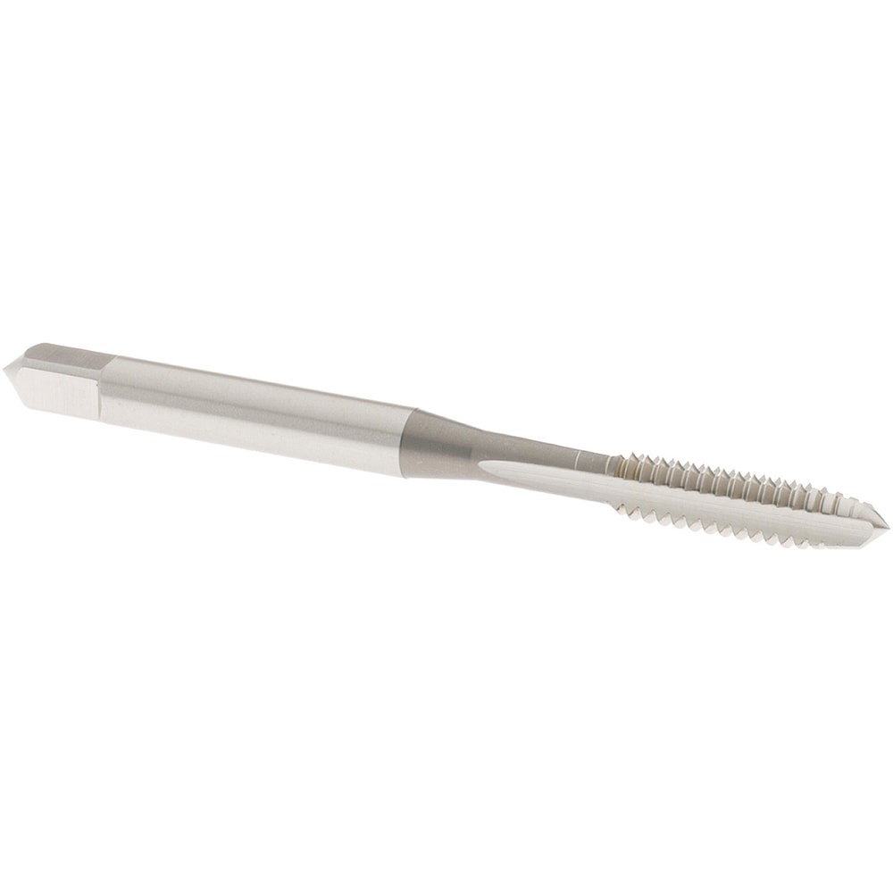 Straight Flute Tap: #10-24 UNC, 3 Flute, Plug Chamfer, High-Speed Steel, Bright/Uncoated Finish