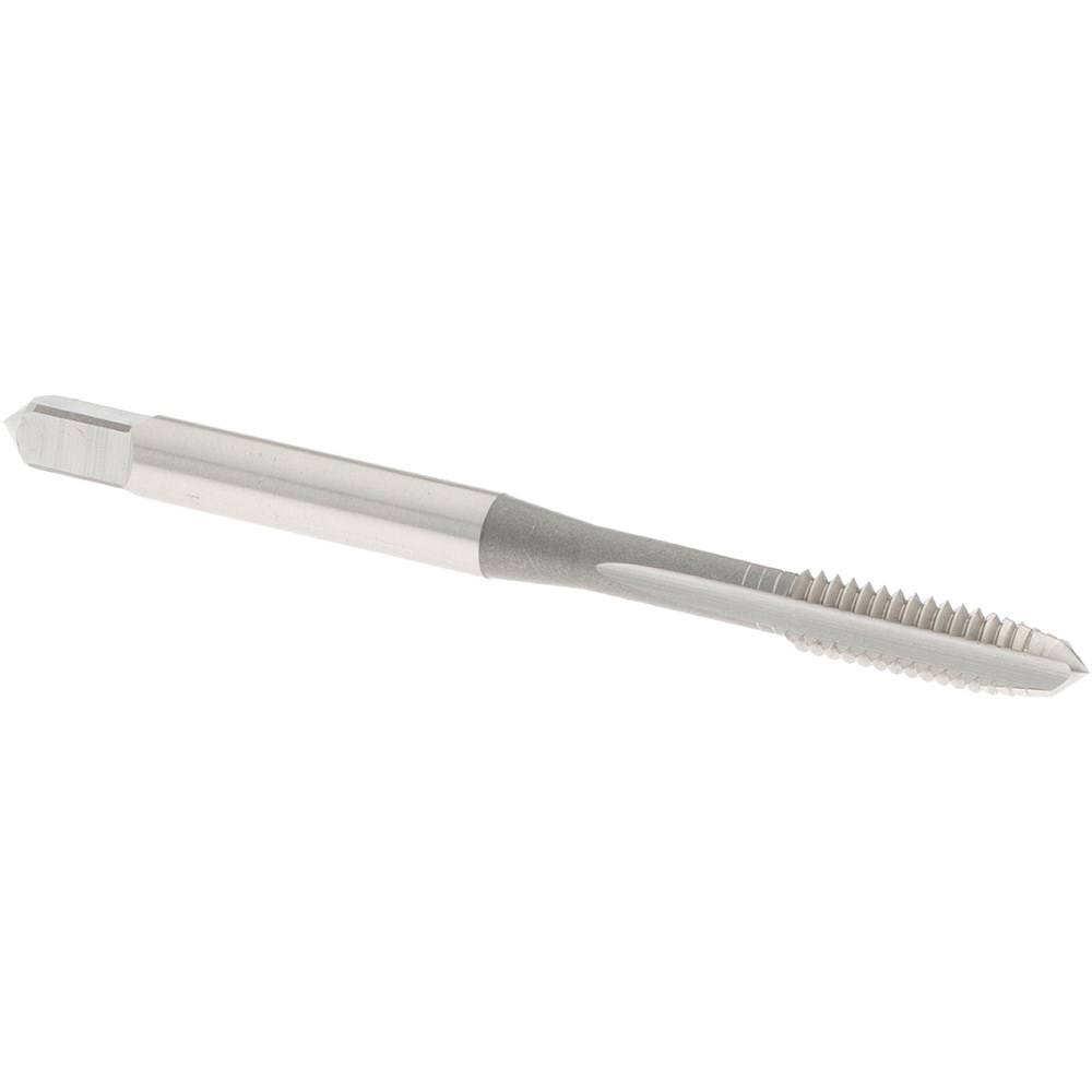 Straight Flute Tap: #8-32 UNC, 3 Flute, Plug Chamfer, 2B Class of Fit, High-Speed Steel, Bright/Uncoated Finish
