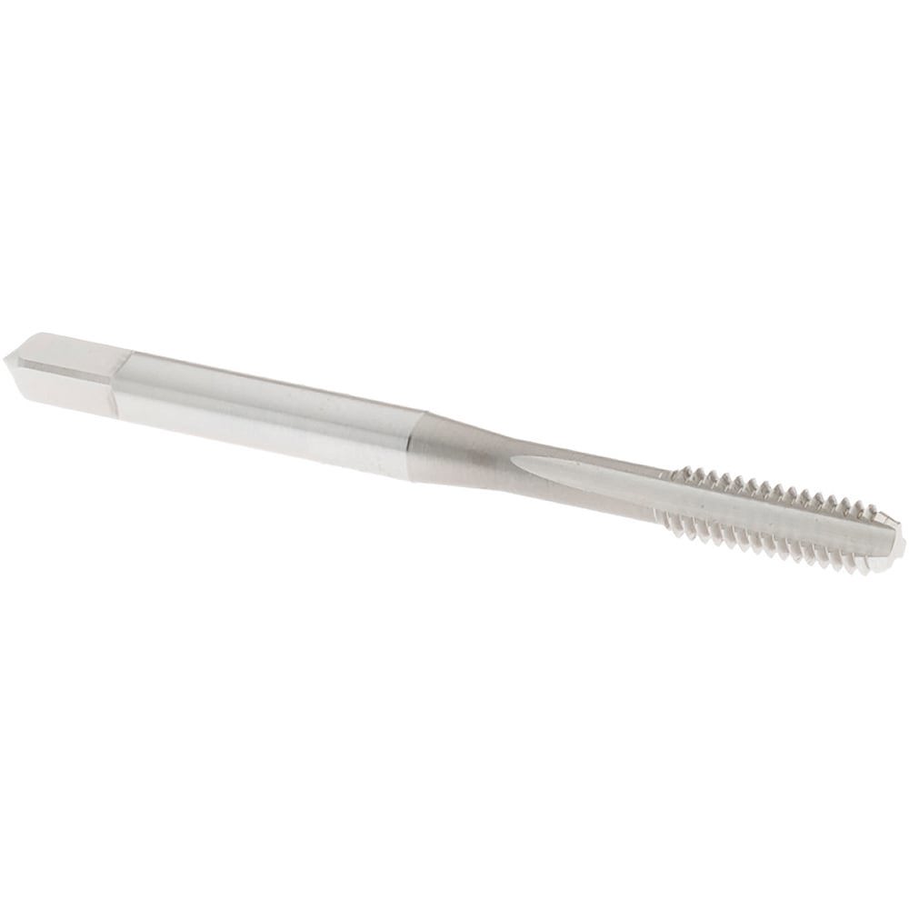Straight Flute Tap: #8-32 UNC, 3 Flute, Bottoming Chamfer, 2B Class of Fit, High-Speed Steel, Bright/Uncoated Finish