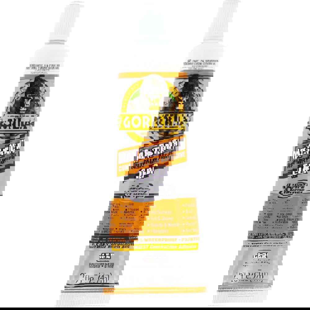 Construction Adhesives; Chemical Type: Hybrid Polymer ; Form: Paste ; Container Size: 2.5oz ; Container Type: Tube ; Color: Clear ; Working Time: 45 min