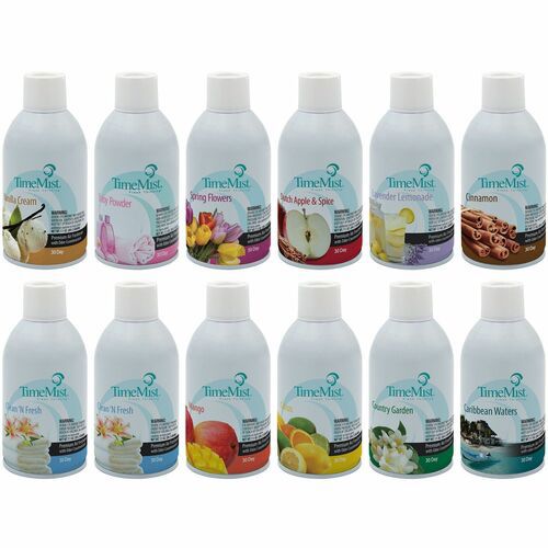Air Freshener Dispenser Refills; Refill Form: Canister ; Container Size: 7 oz ; Scent: Clean Fresh; Citrus; Caribbean Waters; Cinnamon; Baby Powder; Country Garden; Lavender Lemonade; Dutch Apple & Spice; Mango; Spring Flowers; Vanilla