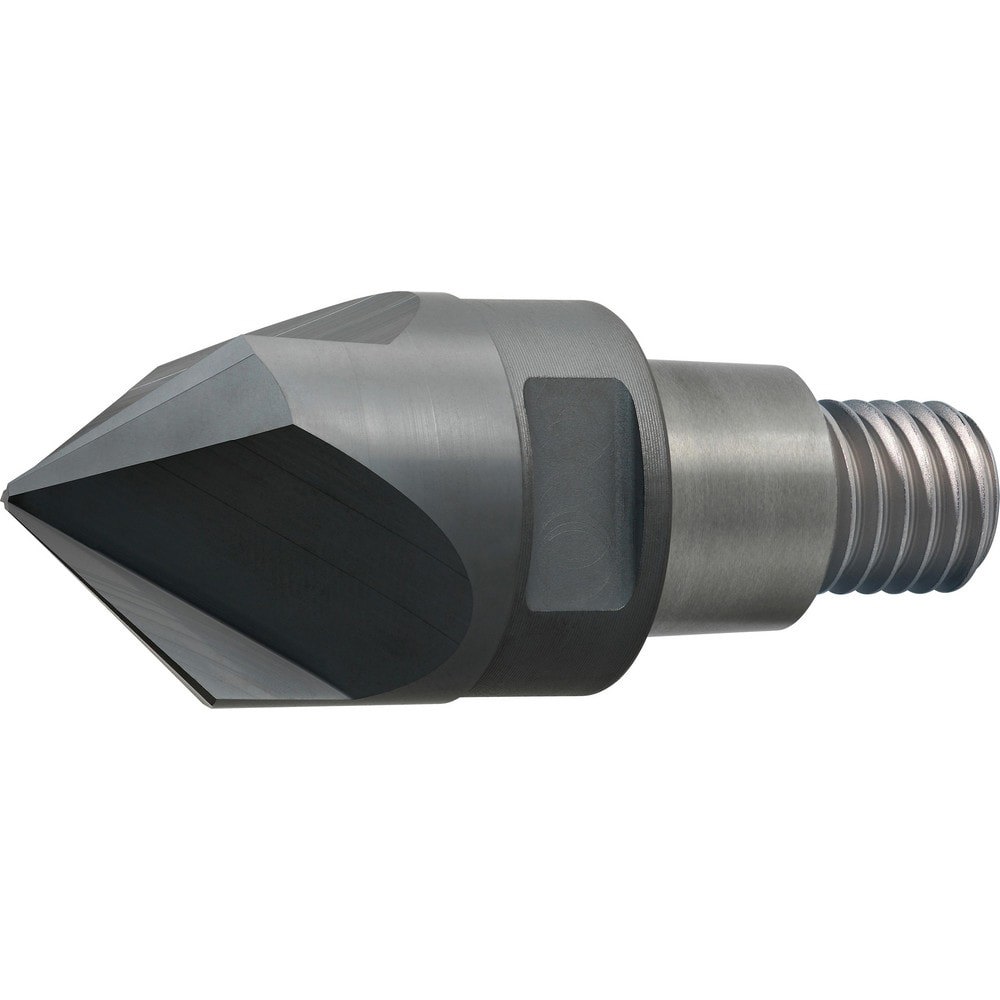 Corner Radius & Corner Chamfer End Mill Heads; Mill Diameter (mm): 15.88 ; Mill Diameter (Inch): 5/8 ; Chamfer Width (mm): 7.190 ; Chamfer Width (Decimal Inch): 0.283 ; Chamfer Angle: 54.000 ; Length of Cut (mm): 7.1900