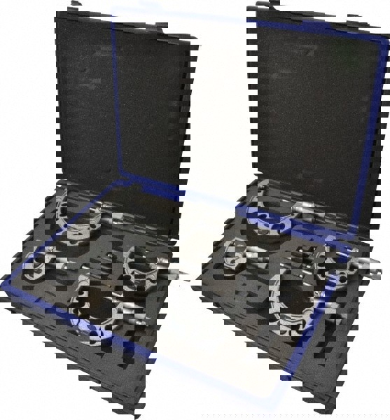 Mechanical Outside Micrometer Set: 4 Pc, 0.01 mm Graduation