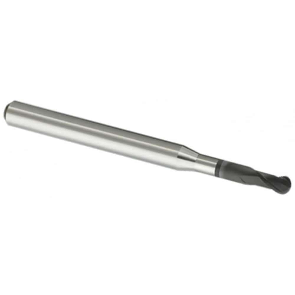 Ball End Mills; Mill Diameter (Decimal Inch): 0.0236 ; Mill Diameter (mm): 0.60 ; Number Of Flutes: 2 ; End Mill Material: Solid Carbide ; Length of Cut (Decimal Inch): 0.0177 ; Length of Cut (mm): 0.45