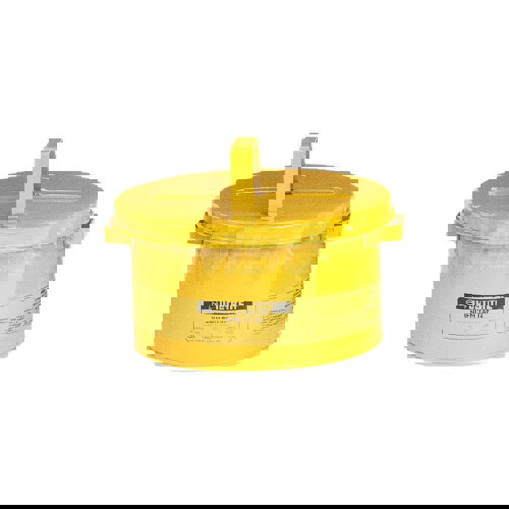 Safety Bench Cans & Dip/Wash Tanks; Capacity (Gal.): 2.000 ; Type: Bench Can ; Capacity: 2.000 ; Capacity (Qt.): 8.00 ; Can Material: Steel ; Color: Yellow; Yellow