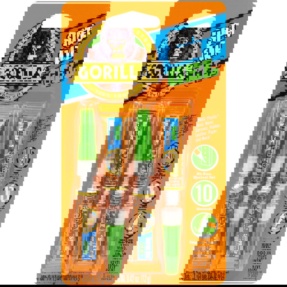 Glue; Glue Type: Super Glue ; Container Size: 3 g ; Container Type: Tube ; Working Time: None ; Color: Clear ; Full Cure Time (Hours): 24.00