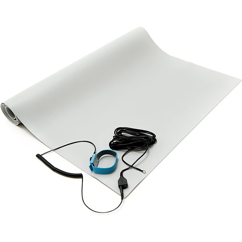 Anti-Static Table Mat: Vinyl, 2' OAL, 1.5' OAW, 0.094