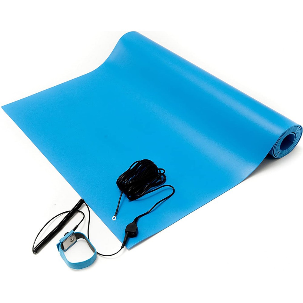 Anti-Static Table Mat: Vinyl, 5' OAL, 3' OAW, 0.094