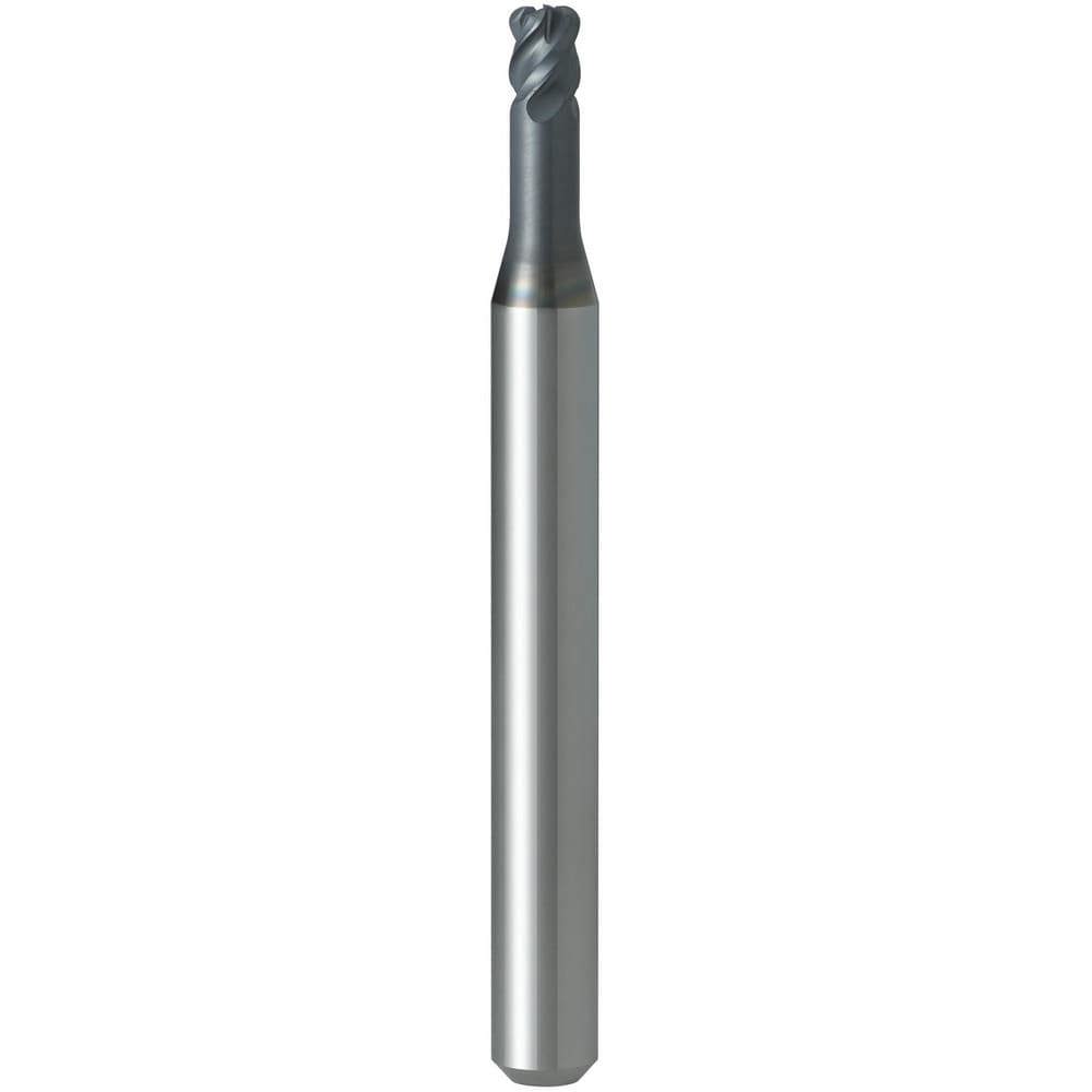 Corner Radius & Corner Chamfer End Mills; Mill Diameter (Decimal Inch): 0.0787 ; Mill Diameter (mm): 2.00 ; Number Of Flutes: 4 ; Length of Cut (mm): 2.00 ; Single Or Double End: Single ; End Mill Material: Solid Carbide