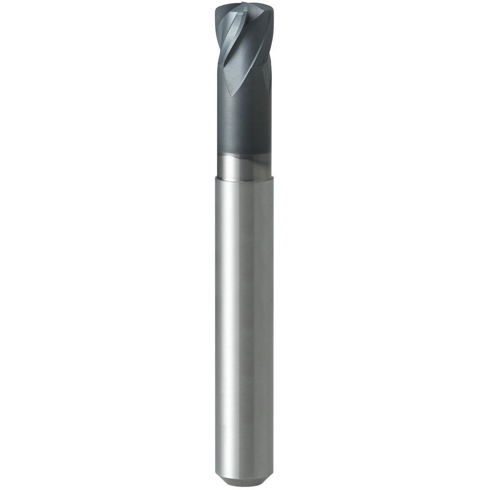 Corner Radius & Corner Chamfer End Mills; Mill Diameter (Decimal Inch): 0.1575 ; Mill Diameter (mm): 4.00 ; Number Of Flutes: 4 ; Length of Cut (mm): 0.25 ; Single Or Double End: Single ; End Mill Material: Solid Carbide