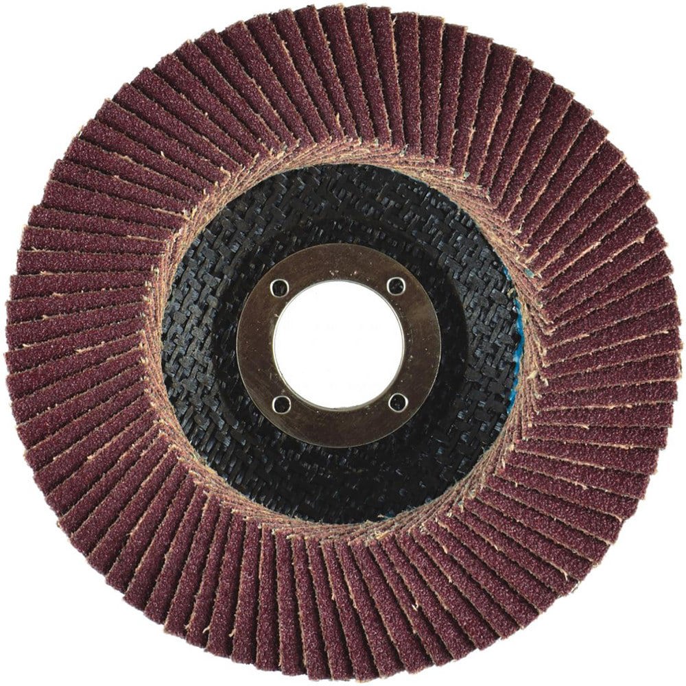 Flap Discs; Disc Diameter: 5 ; Center Hole Size: 5/8-11 ; Center Hole Thread Size: 5/8-11 ; Flap Disc Type: Type 29 ; Grit: 120 ; Abrasive Material: Aluminum Oxide