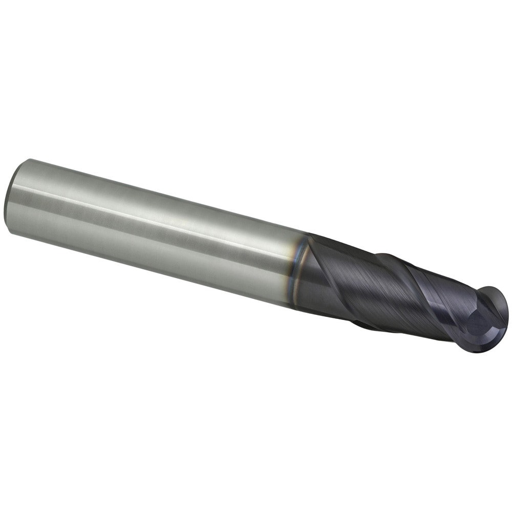 Ball End Mills; Mill Diameter (Decimal Inch): 0.1969 ; Mill Diameter (mm): 5.00 ; Number Of Flutes: 2 ; End Mill Material: Solid Carbide ; Length of Cut (Decimal Inch): 0.4724 ; Length of Cut (mm): 12.00