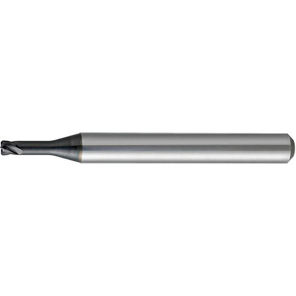 Corner Radius & Corner Chamfer End Mills; Mill Diameter (Decimal Inch): 0.0236 ; Mill Diameter (mm): 0.60 ; Number Of Flutes: 4 ; Length of Cut (mm): 0.6000 ; Single Or Double End: Single ; End Mill Material: Solid Carbide