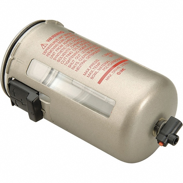 55 CFM Max Air Flow, 145 Max psi, Filter Bowl Assembly for Filter Regulator Lubricators