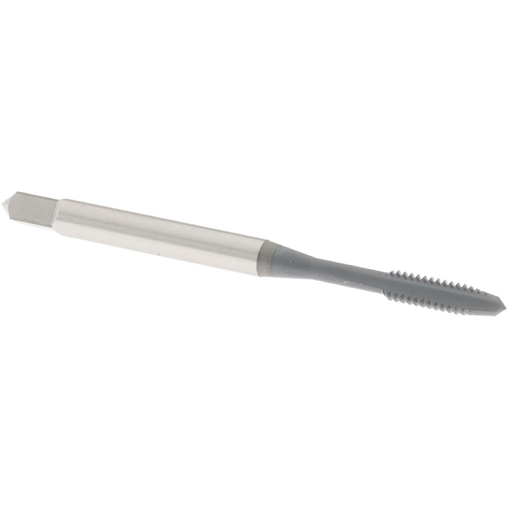 Straight Flute Tap: #4-40 UNC, 2 Flute, Plug Chamfer, 2B & 3B Class of Fit, High-Speed Steel