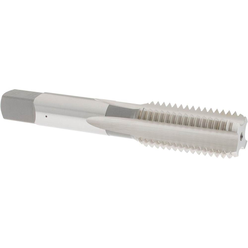 Straight Flute Tap: 3/4-10 UNC, 4 Flute, Bottoming Chamfer, High-Speed Steel, Bright/Uncoated Finish