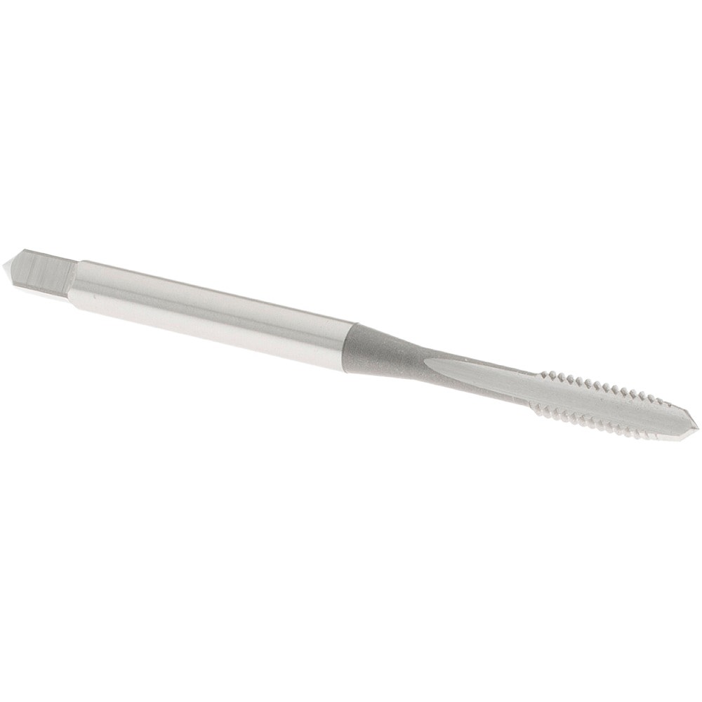 Straight Flute Tap: #5-40 UNC, 2 Flute, Plug Chamfer, 2B & 3B Class of Fit, High-Speed Steel, Bright/Uncoated Finish