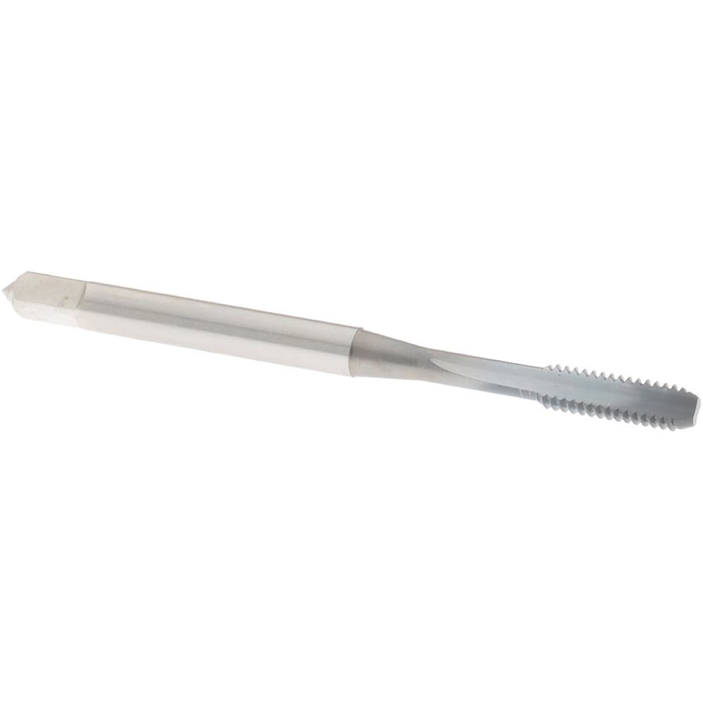Straight Flute Tap: #5-40 UNC, 2 Flute, Bottoming Chamfer, 2B & 3B Class of Fit, High-Speed Steel