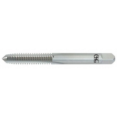 Straight Flute Tap: #5-44 UNF, 2 Flutes, Plug, 2B Class of Fit, High Speed Steel, Bright/Uncoated