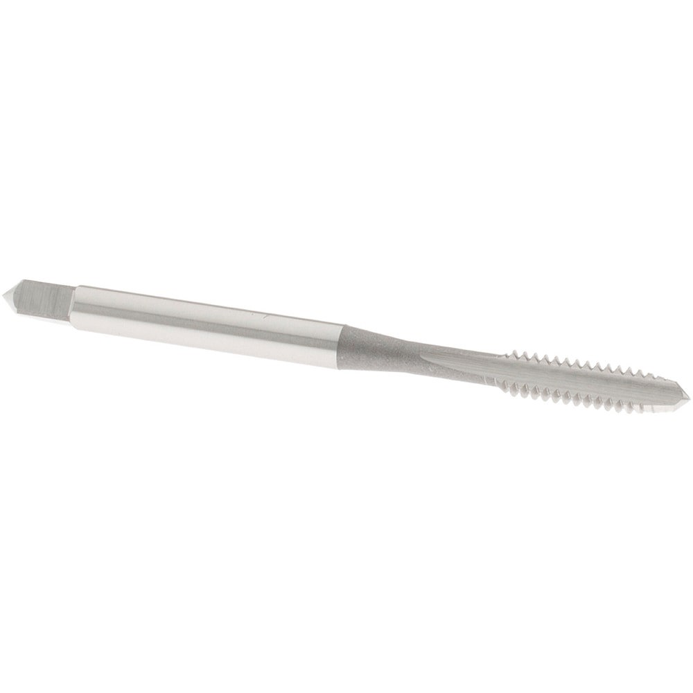 Straight Flute Tap: #6-32 UNC, 2 Flute, Plug Chamfer, 3B Class of Fit, High-Speed Steel, Bright/Uncoated Finish