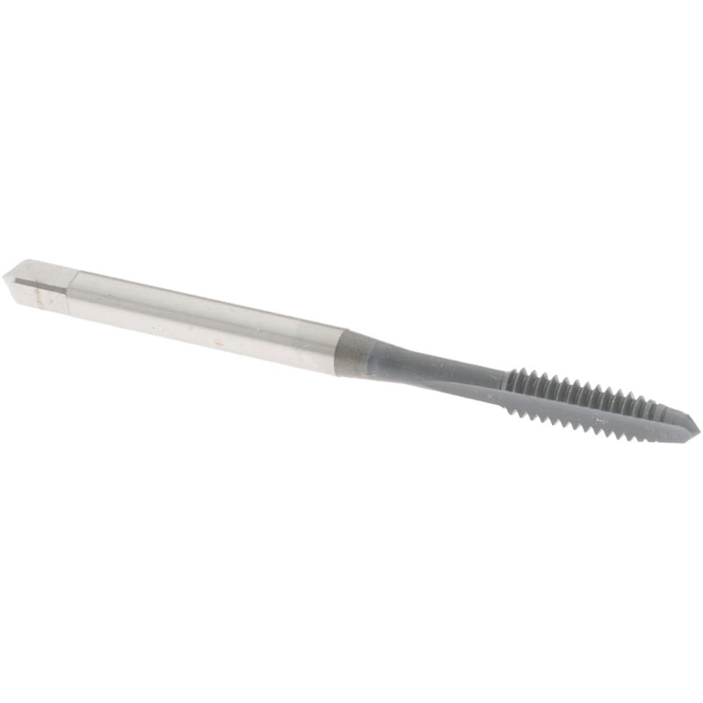Straight Flute Tap: #6-32 UNC, 2 Flute, Plug Chamfer, 3B Class of Fit, High-Speed Steel