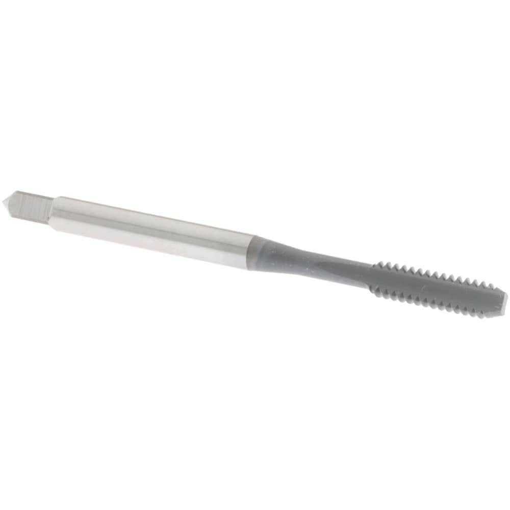 Straight Flute Tap: #6-32 UNC, 2 Flute, Bottoming Chamfer, 3B Class of Fit, High-Speed Steel