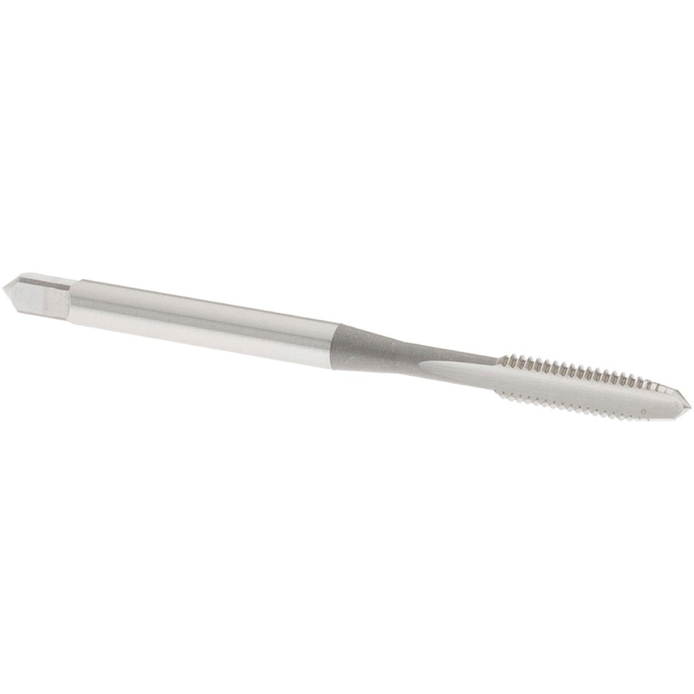 Straight Flute Tap: #6-40 UNF, 2 Flute, Plug Chamfer, 2B & 3B Class of Fit, High-Speed Steel, Bright/Uncoated Finish
