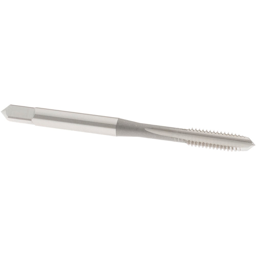 Straight Flute Tap: #8-32 UNC, 2 Flute, Plug Chamfer, 3B Class of Fit, High-Speed Steel, Bright/Uncoated Finish