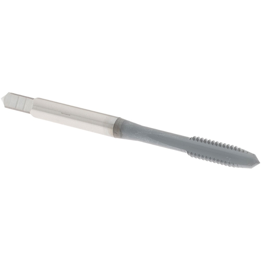 Straight Flute Tap: #8-32 UNC, 2 Flute, Plug Chamfer, 3B Class of Fit, High-Speed Steel