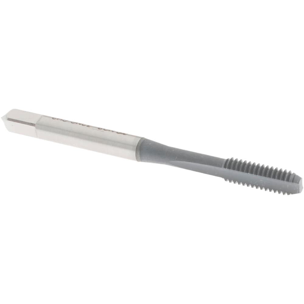 Straight Flute Tap: #8-32 UNC, 2 Flute, Bottoming Chamfer, 3B Class of Fit, High-Speed Steel