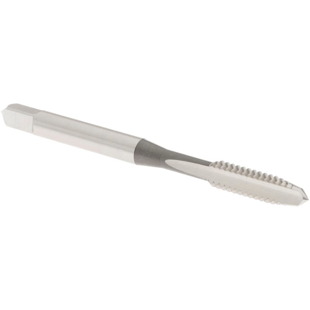 Straight Flute Tap: #10-24 UNC, 2 Flute, Plug Chamfer, High-Speed Steel, Bright/Uncoated Finish