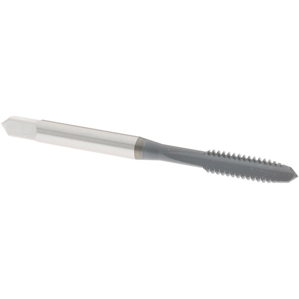 Straight Flute Tap: #10-24 UNC, 2 Flute, Plug Chamfer, High-Speed Steel