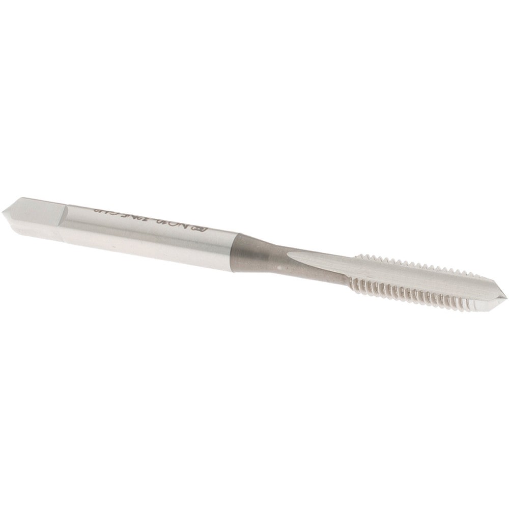Straight Flute Tap: #10-32 UNF, 2 Flute, Plug Chamfer, 3B Class of Fit, High-Speed Steel, Bright/Uncoated Finish