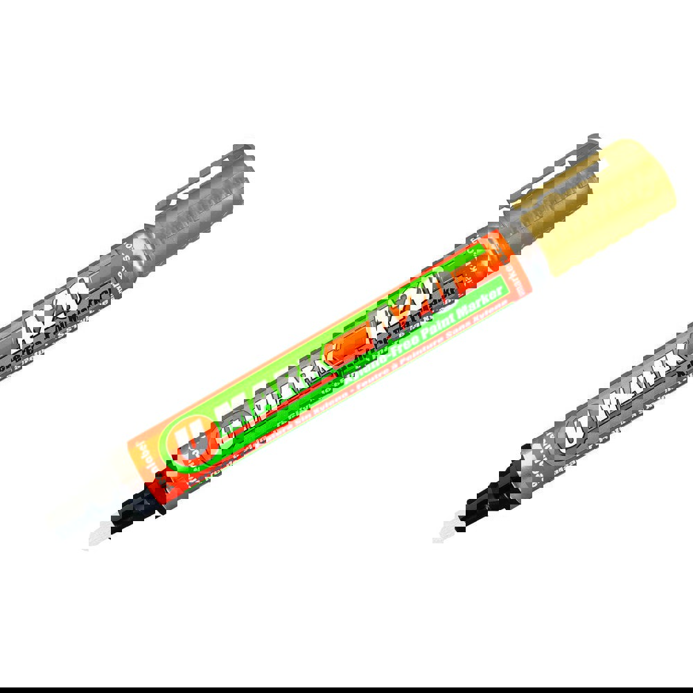 Markers & Paintsticks; Marker Type: Liquid Paint Marker; Tip Shape: Bullet; Chisel; Color: Gold; Ink Type: Xylene-free; Alcohol Base; Fade Resistant; Water Resistant; Tip Type: Reversible; Bullet; Chisel; For Use On: Wood; Glass; Cardboard; Ceramic; Plast
