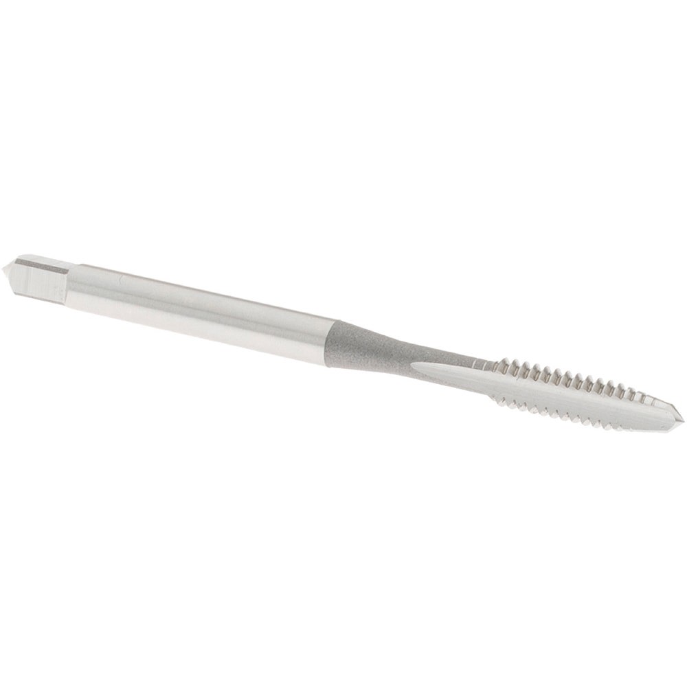 Straight Flute Tap: #6-32 UNC, 2 Flute, Plug Chamfer, 2B Class of Fit, High-Speed Steel, Bright/Uncoated Finish