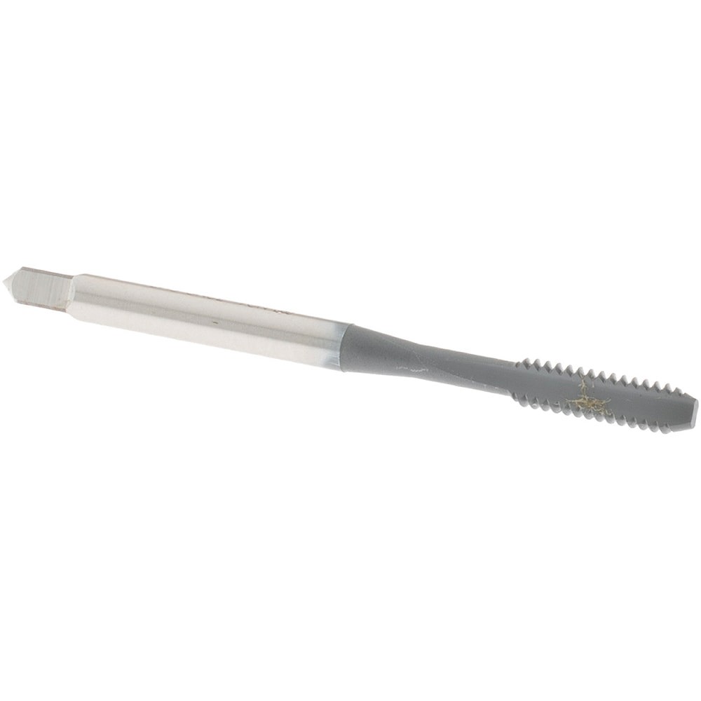 Straight Flute Tap: #6-32 UNC, 2 Flute, Bottoming Chamfer, 2B Class of Fit, High-Speed Steel