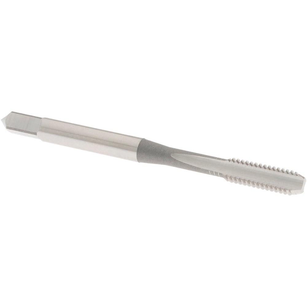 Straight Flute Tap: #8-32 UNC, 2 Flute, Bottoming Chamfer, 2B Class of Fit, High-Speed Steel, Bright/Uncoated Finish