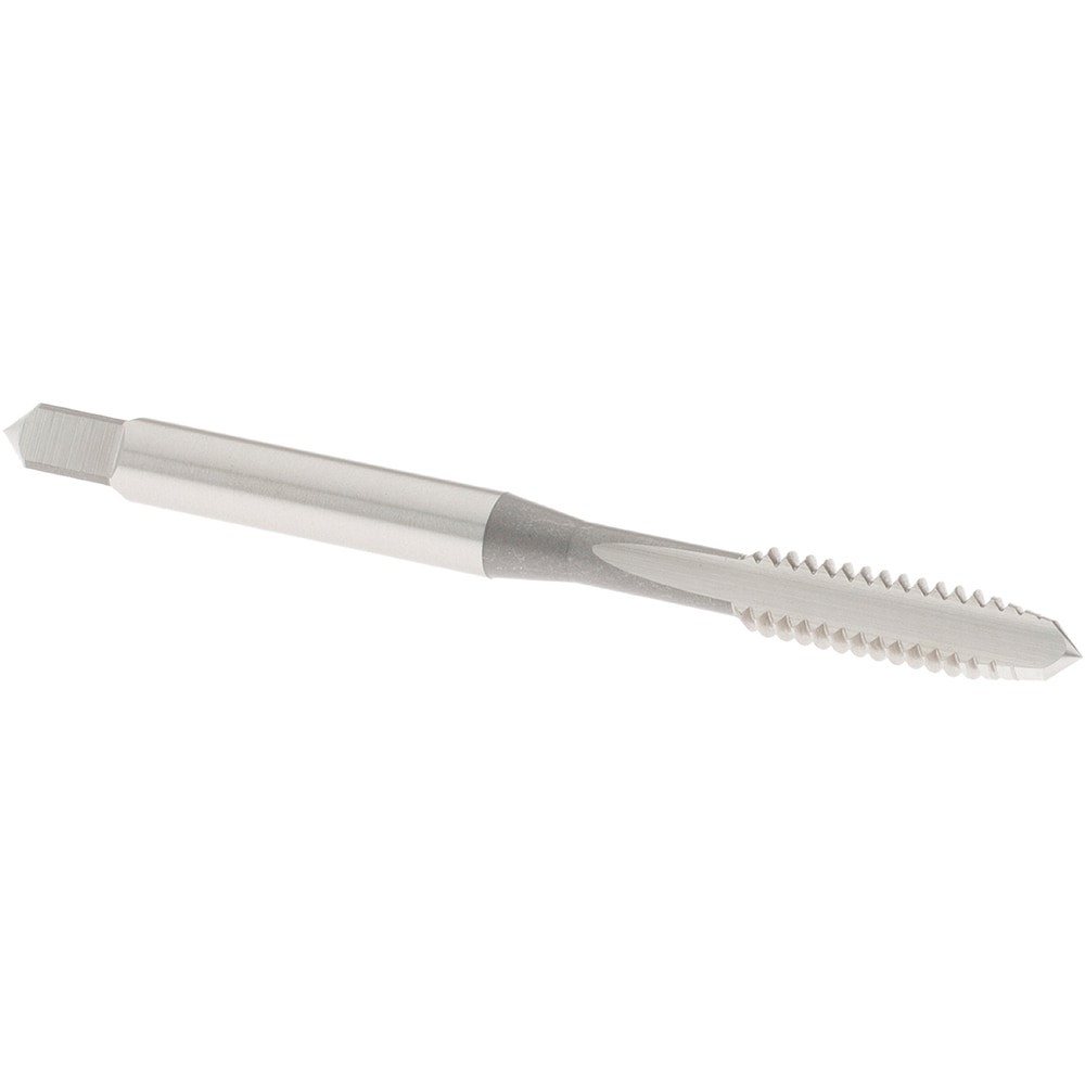 Straight Flute Tap: #10-24 UNC, 2 Flute, Plug Chamfer, 2B & 3B Class of Fit, High-Speed Steel, Bright/Uncoated Finish